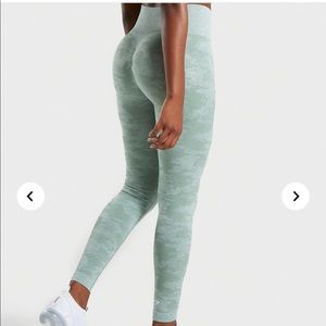 Gymshark Sage Green Camo Leggings